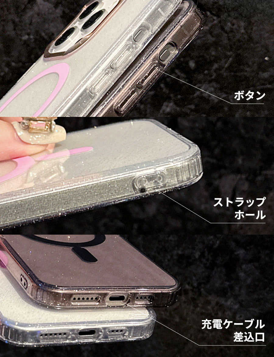 iPhoneケースクリアくまグミ