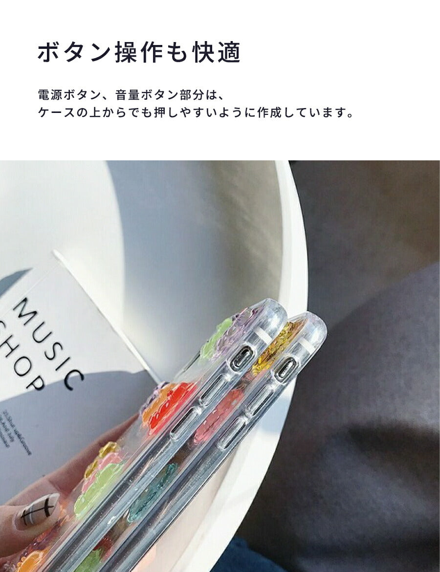 iPhoneケースクリアくまグミ