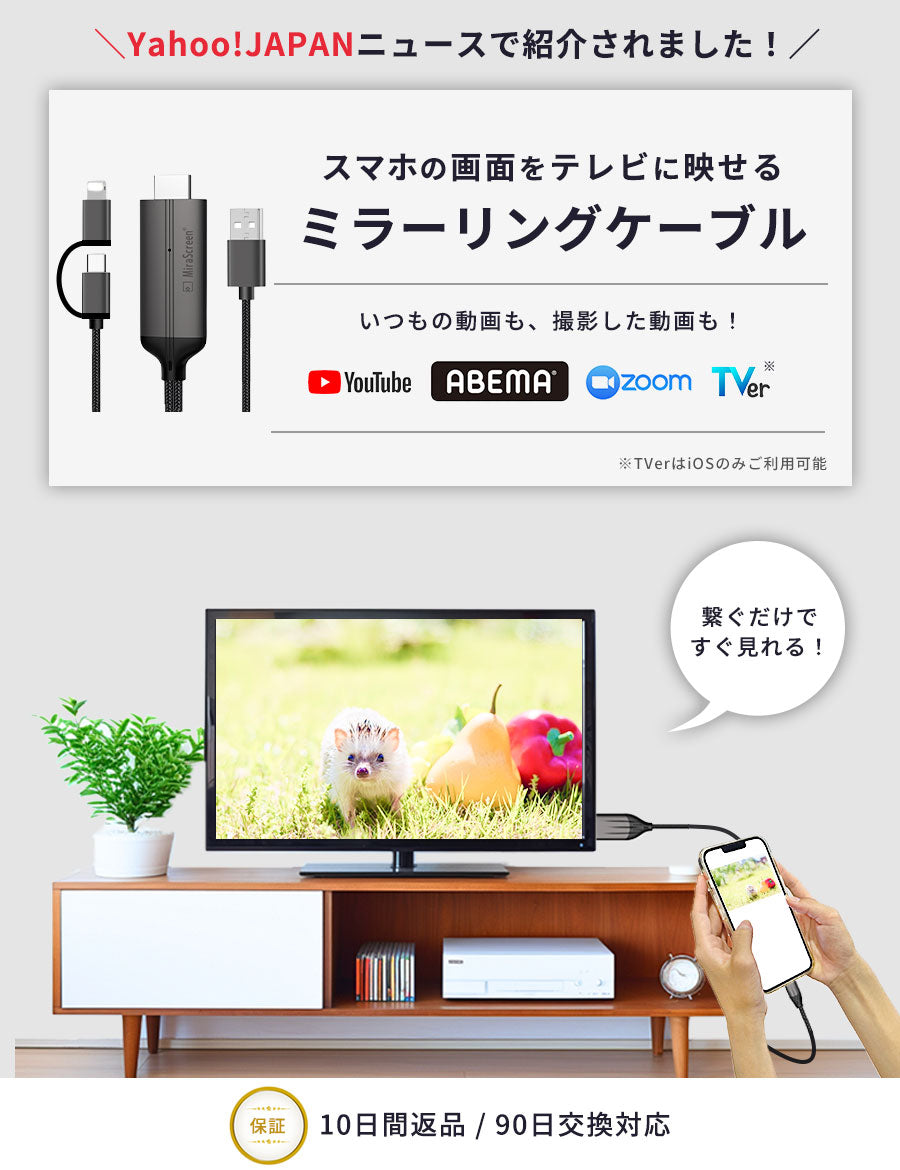 【クーポン有24日20時】【楽天1位獲得】【挿すだけ】スマホテレビ接続ケーブルアンドロイド接続ケーブルiPhoneUSBType-CtoHDMIHDMI変換ミラーリング2m4KタイプCライトニングUSB-CAndroidTV出力変換アダプタiPadXperiaGalaxyiPhoneミラスクリーン