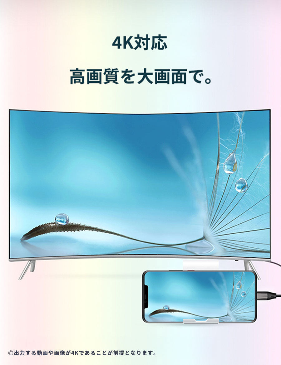 Type-CHDMI変換ケーブル