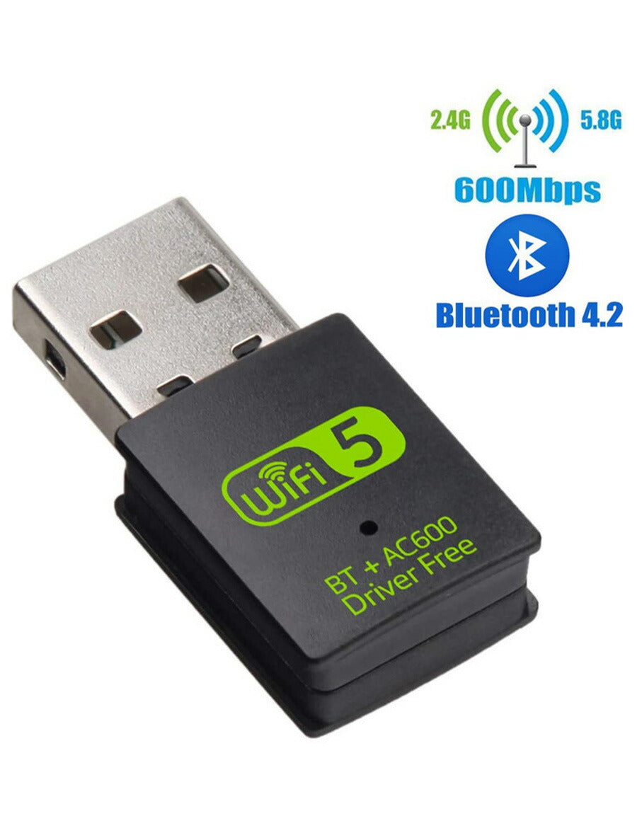 Wi-FiレシーバーusbアダプターUSB2.0LANusbアダプターレシーバー無線LAN2.4GHz5GHz600MbpsWindowsMacOS対応中継器ドライブフリーインストール不要差すだけデュアルバンド方式デュアルバンド