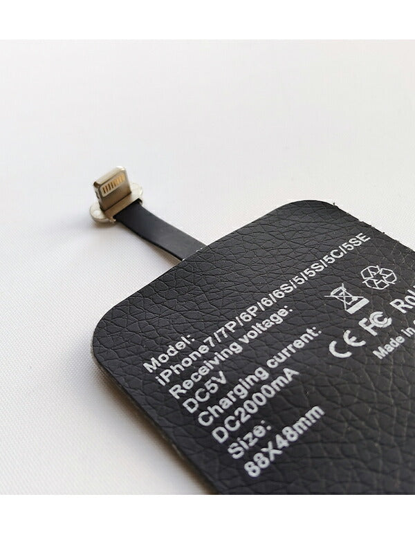 ワイヤレス充電レシーバーワイヤレス充電シートqi充電レシーバーシート置くだけ充電ワイヤレスチャージャーiPhoneQiレシーバー充電シートワイヤレスレシーバーレシーバーシート非接触充電LightningiPhone用