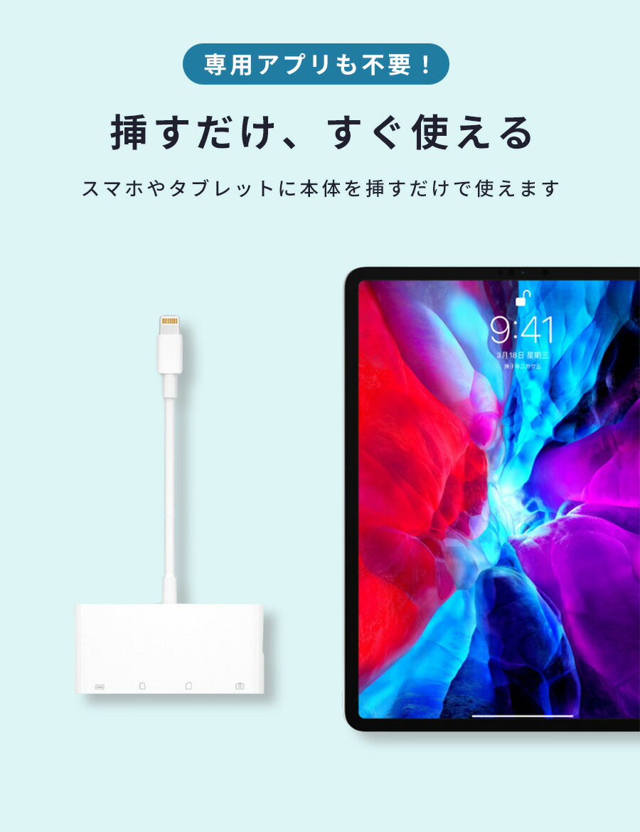 SDカードリーダー4in1USB-CUSB2.0USB3.0Type-CSDカードmicroSD