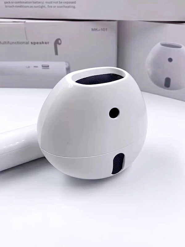 スピーカーBluetoothブルートゥースおしゃれかわいいインテリア充電式個性的目立つ大きいAirpodsワイヤレス無線バッテリースマホ接続スマートフォンPC持ち運びインパクトギフトプレゼント面白いプレゼント