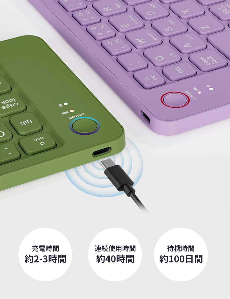 ワイヤレスキーボード折り畳みキーボードコンパクトBluetooth静音静か小型充電式bluetoothUSB不要折り畳める薄型ブルートゥース携帯スマホコードレス無線iPhoneiPadAndroid