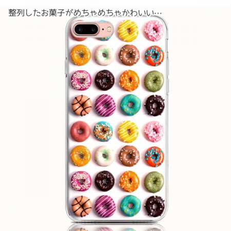 iPhone ケース シリコン キャラクター かわいい お菓子 ビスケット ドーナツ チョコレート